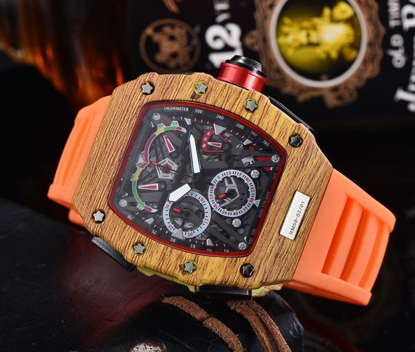 2021 luxury watches mens all five needles work quartz watch richard brand fashion ghost head rubber strap tonneau shap, Slivery;brown
2021 luxury watches mens all five needles work quartz watch richard brand fashion ghost head rubber strap tonneau shap, Slivery;brown