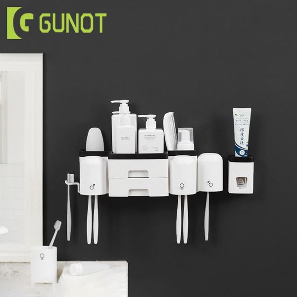 bath accessory set gunot wall-mounted toothbrush holder case automatic toothpaste dispenser squeezer home storage shelf bathroom accessories
bath accessory set gunot wall-mounted toothbrush holder case automatic toothpaste dispenser squeezer home storage shelf bathroom accessories