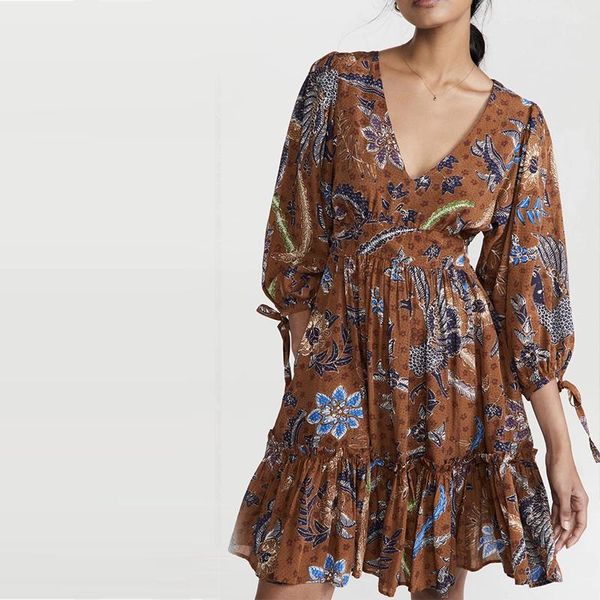 casual dresses kumsvag women summer vintage mini dress 2021 print v-neck 3/4 sleeve drawstring female elegant a-line vestidos clothing, Black;gray
casual dresses kumsvag women summer vintage mini dress 2021 print v-neck 3/4 sleeve drawstring female elegant a-line vestidos clothing, Black;gray