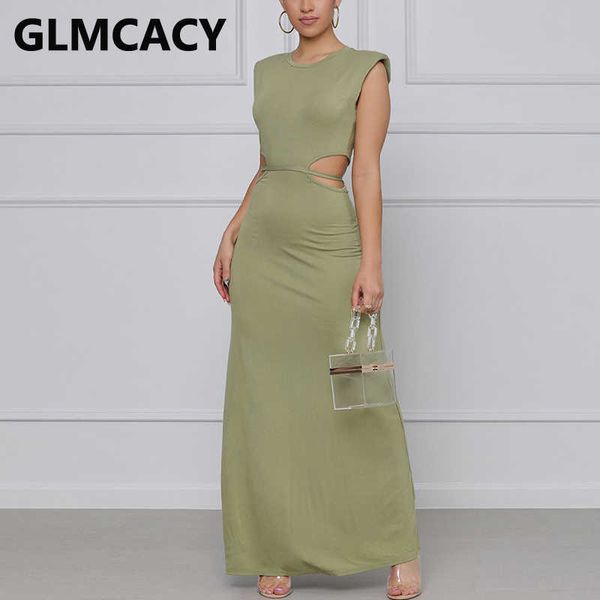sleeveless casual solid maxi dress cut out classy evening party long dresses 210702, Black;gray
sleeveless casual solid maxi dress cut out classy evening party long dresses 210702, Black;gray