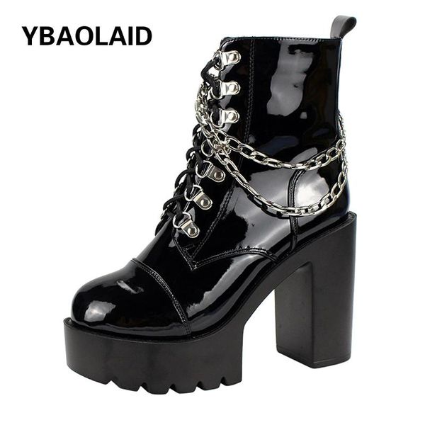 boots patent leather punk style chain handsome 11.5cm super high heel 2021 harajuku thick-soled personality short, Black
boots patent leather punk style chain handsome 11.5cm super high heel 2021 harajuku thick-soled personality short, Black