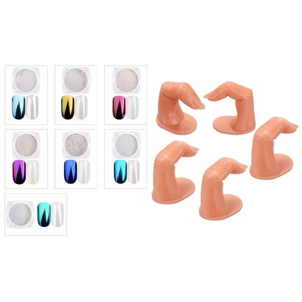 false nails 5 pcs acrylic uv gel nail art finger training with 7 jar pearl powder mirror effect chrome manicure pigment, Red;gold
false nails 5 pcs acrylic uv gel nail art finger training with 7 jar pearl powder mirror effect chrome manicure pigment, Red;gold
