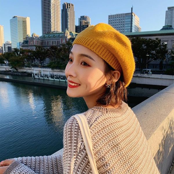 berets women hat autumn winter knitted beret british retro japanese korean fashion brand, Blue;gray
berets women hat autumn winter knitted beret british retro japanese korean fashion brand, Blue;gray
