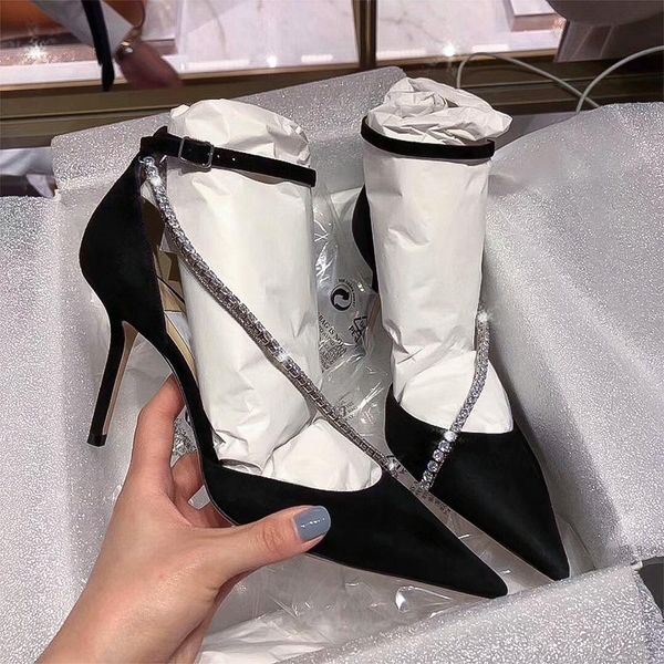 crystal shoes women brand sandal heels sandalias mujer ponited toe pumps fashion sandals buckle sandalia feminina, Black
crystal shoes women brand sandal heels sandalias mujer ponited toe pumps fashion sandals buckle sandalia feminina, Black