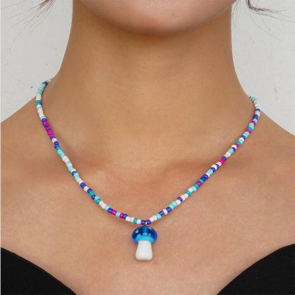 pendant necklaces bohemian colorful beads choker for women girls cute mushroom neck chain collier harajuku collar summer jewelry, Silver
pendant necklaces bohemian colorful beads choker for women girls cute mushroom neck chain collier harajuku collar summer jewelry, Silver