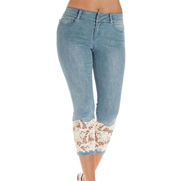 women's jeans summer women capri pants fashion casual lace stretchy calf length mid rise plus size dating, Blue
women's jeans summer women capri pants fashion casual lace stretchy calf length mid rise plus size dating, Blue