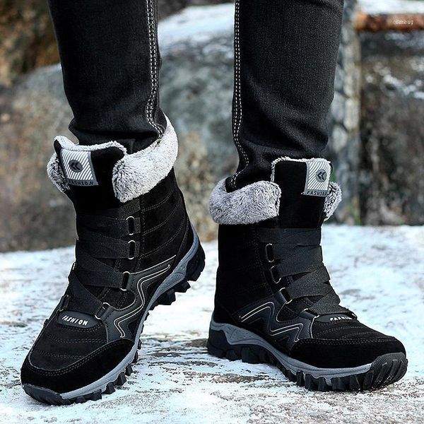 boots leather men winter with fur super warm snow work casual shoes sneakers high rubber ankle female11, Black
boots leather men winter with fur super warm snow work casual shoes sneakers high rubber ankle female11, Black