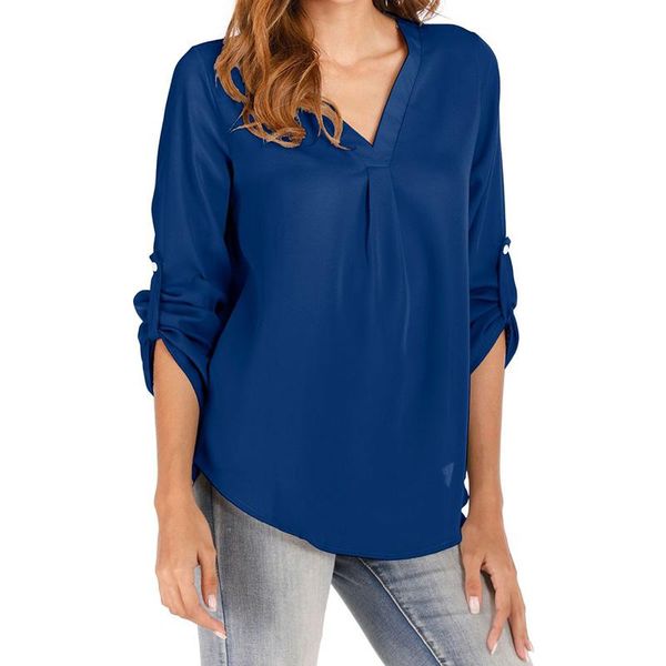 women's blouses & shirts ladies elegant chiffon spring summer fashion all-match solid color casual loose adjustable long sleeve v-neck, White
women's blouses & shirts ladies elegant chiffon spring summer fashion all-match solid color casual loose adjustable long sleeve v-neck, White