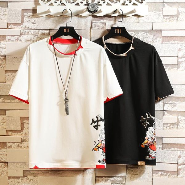 men's t-shirts summer short sleeves harajuku korea fashion white t-shirt streetwear one piece hip hop rock punk men tees tshirt clothes, White;black
men's t-shirts summer short sleeves harajuku korea fashion white t-shirt streetwear one piece hip hop rock punk men tees tshirt clothes, White;black