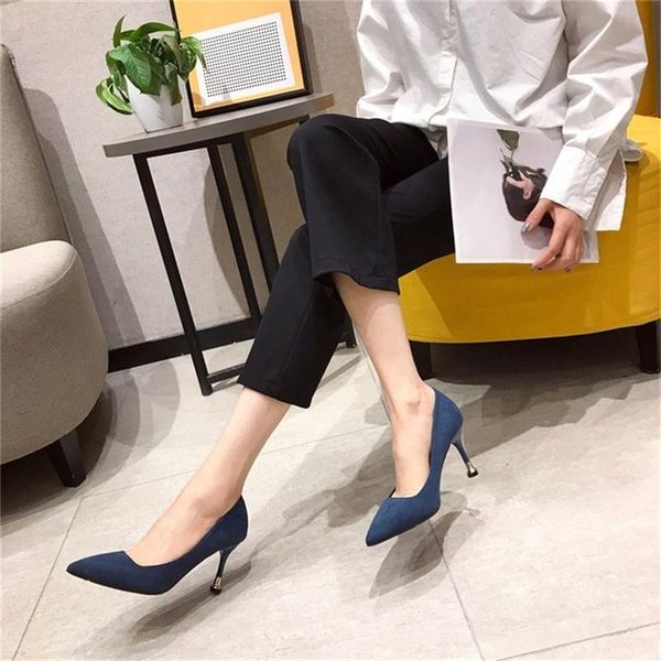 dress shoes women's single 2021 fall fashion shallow mouth solid color pointed high heels women, Black
dress shoes women's single 2021 fall fashion shallow mouth solid color pointed high heels women, Black
