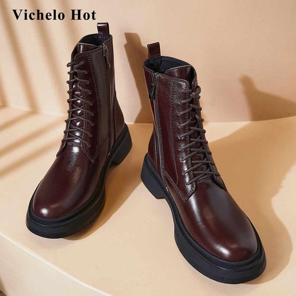 boots vichelo 2021 short real leather cross-tied round toe thick med heel zipper keep warm fashion ankle l14, Black
boots vichelo 2021 short real leather cross-tied round toe thick med heel zipper keep warm fashion ankle l14, Black