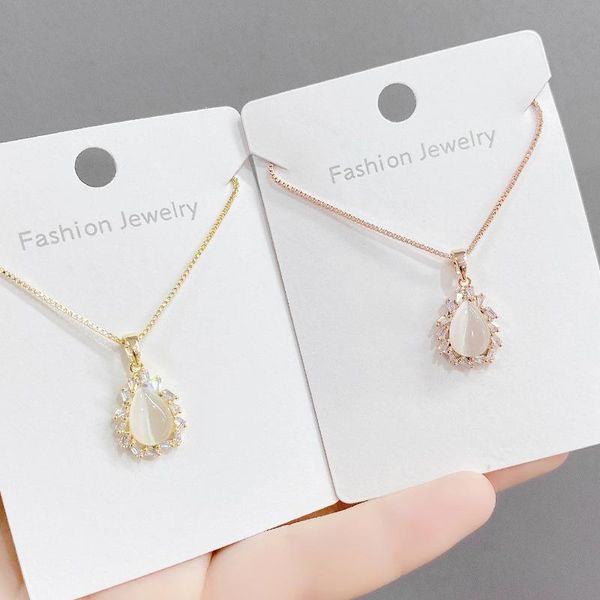 chains korean fashion opal necklace female micro inlaid zircon clavicle chain student girlfriends gift, Silver
chains korean fashion opal necklace female micro inlaid zircon clavicle chain student girlfriends gift, Silver