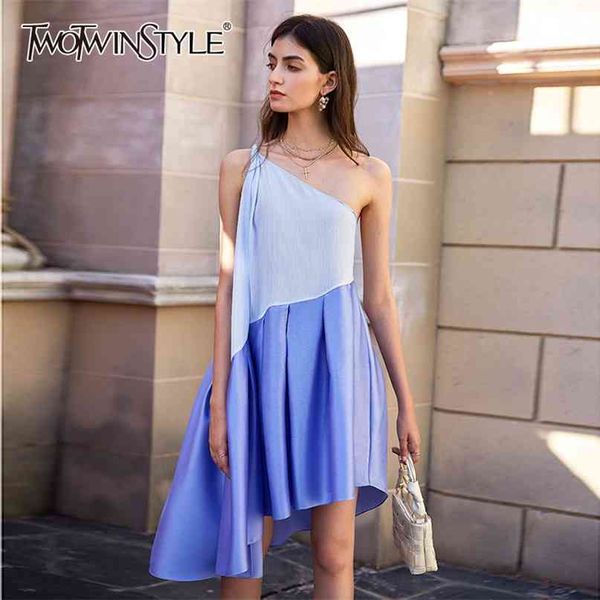 elegant dresses female asymmteircal neck sleeveless one shoulder high waist irregular hem hit color dress women 210520, Black;gray
elegant dresses female asymmteircal neck sleeveless one shoulder high waist irregular hem hit color dress women 210520, Black;gray