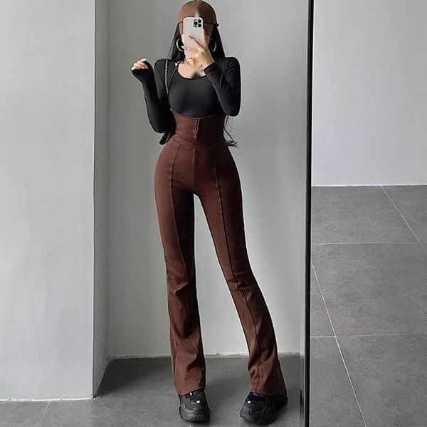 women's pants & capris fashion bandage halter neck high waist slim skinny overalls casual flare trousers korean women g9j9, Black;white
women's pants & capris fashion bandage halter neck high waist slim skinny overalls casual flare trousers korean women g9j9, Black;white