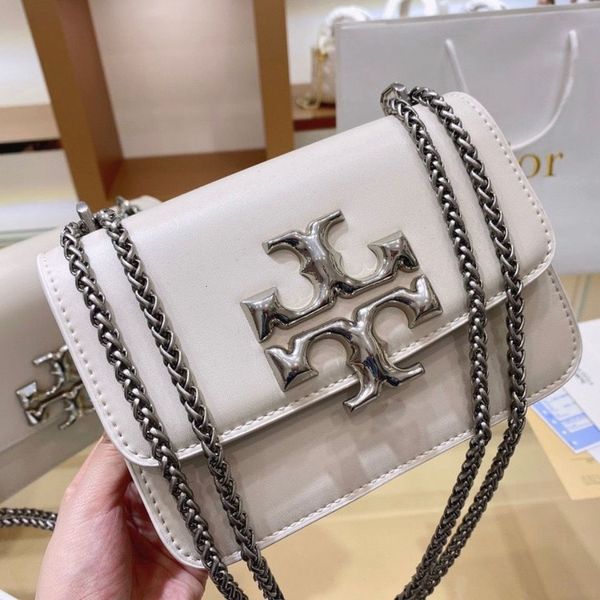 2021 new lingge small square organ cowhide single shoulder slanting chain bag