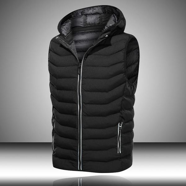 men's vests solid color vest men winter 2021 sleeveless jacket thick hooded black cotton thermal soft coats zipper waistcoat male windb, Black;white
men's vests solid color vest men winter 2021 sleeveless jacket thick hooded black cotton thermal soft coats zipper waistcoat male windb, Black;white