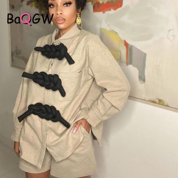 women's tracksuits baqgw special design long sleeve women blouse vintage button up collar shirt and biker shorts casual two piece match, Gray
women's tracksuits baqgw special design long sleeve women blouse vintage button up collar shirt and biker shorts casual two piece match, Gray