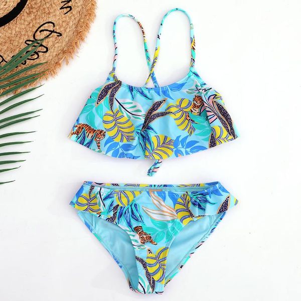 7-14 years tropical girl swimsuit kids bandage bikini set flounce two piece children's swimwear bathing suit beachwear two-piece suits
7-14 years tropical girl swimsuit kids bandage bikini set flounce two piece children's swimwear bathing suit beachwear two-piece suits