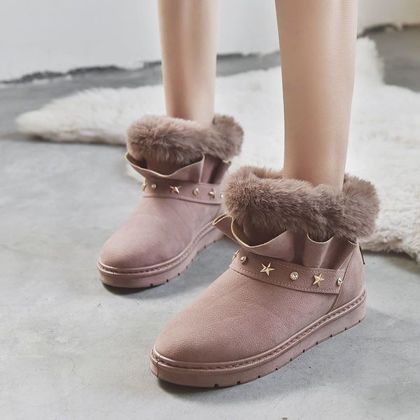 2021 snow boots fashion personality rivets and fleece thick soles non-slip warm cotton shoes, Black
2021 snow boots fashion personality rivets and fleece thick soles non-slip warm cotton shoes, Black