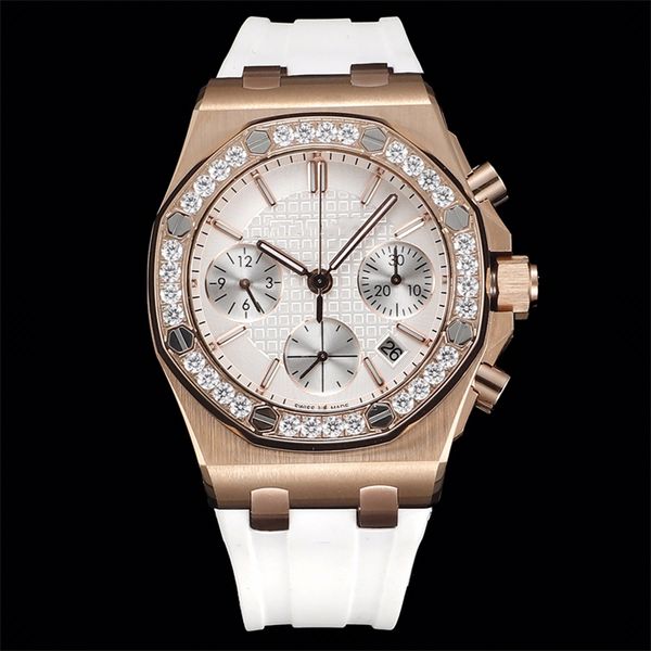 zf montre de luxe womens watches 37mm 7750 chronograph movement steel case rubber strap wristwatches diamond watch, Slivery;brown
zf montre de luxe womens watches 37mm 7750 chronograph movement steel case rubber strap wristwatches diamond watch, Slivery;brown