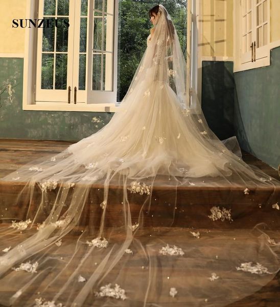 bridal veils 2021 wedding veil 4 meters long shinny tulle head with appliques pearls catholic brides bruidssluier lvv04, Black
bridal veils 2021 wedding veil 4 meters long shinny tulle head with appliques pearls catholic brides bruidssluier lvv04, Black