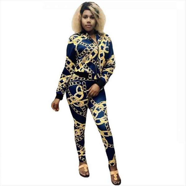 two piece sets zipper womenpant stand collar jacket and skinny pants suit fashion chain print 2 outfits autumn winter, White
two piece sets zipper womenpant stand collar jacket and skinny pants suit fashion chain print 2 outfits autumn winter, White