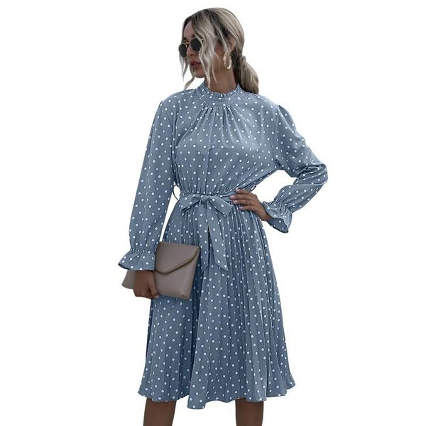 casual dresses elegant polka dot dress round neck butterfly sleeve long bandage slim autumn and winter for women, Black;gray
casual dresses elegant polka dot dress round neck butterfly sleeve long bandage slim autumn and winter for women, Black;gray