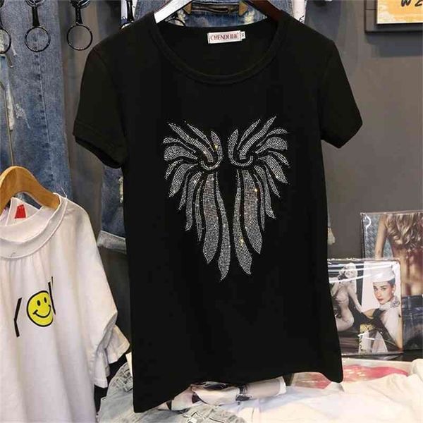 hiawatha rhinestone short sleeve t-shirt women summer casual black cotton diamond tx079 210324, White
hiawatha rhinestone short sleeve t-shirt women summer casual black cotton diamond tx079 210324, White
