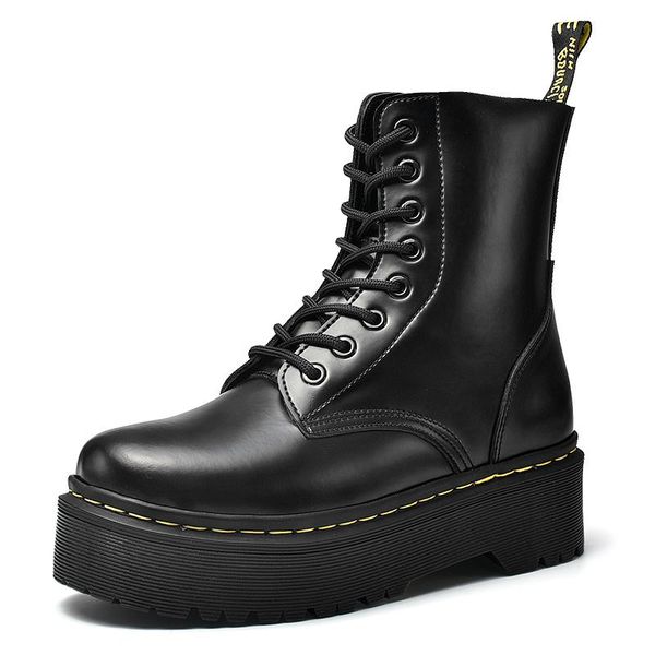 boots womens platform shoes punk gothic genuine leather soft cowhide increase height non-slip side zipper fashion 2021 35-41, Black
boots womens platform shoes punk gothic genuine leather soft cowhide increase height non-slip side zipper fashion 2021 35-41, Black