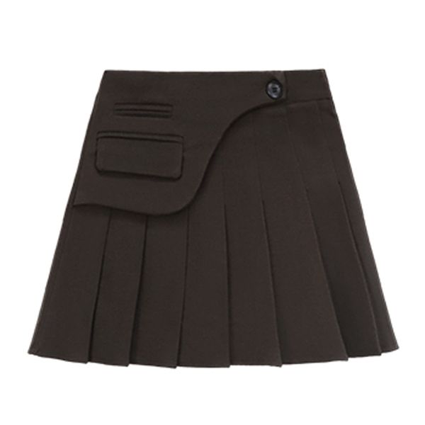 women mini skirts solid chic elegant zipper pleated shorts brown black blend winter s0264 210514
women mini skirts solid chic elegant zipper pleated shorts brown black blend winter s0264 210514