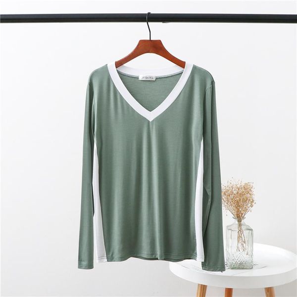 women's t-shirt 2022 summer and autumn modal long sleeve v-neck t shirt slim-fit bottoming plus size thin tess t-shirts, White
women's t-shirt 2022 summer and autumn modal long sleeve v-neck t shirt slim-fit bottoming plus size thin tess t-shirts, White