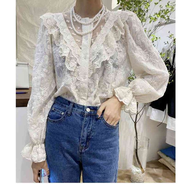 women's blouses & shirts gothic ruffles patchwork ruffled collar hollow out see through sweet lolita lace shirt lady q9cv, White
women's blouses & shirts gothic ruffles patchwork ruffled collar hollow out see through sweet lolita lace shirt lady q9cv, White