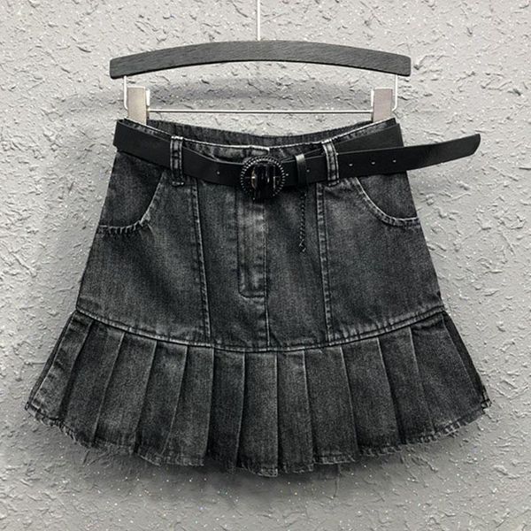 skirts korean style women ladies high waisted pleated bleached black denim skirt , woman clothes mini jeans
skirts korean style women ladies high waisted pleated bleached black denim skirt , woman clothes mini jeans