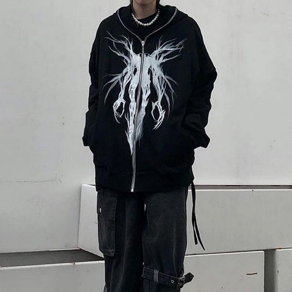 men's hoodies & sweatshirts weirdo punk graphic print zipper ribbon hooded hoodie men casual black oversize coat fashion sweatshirt str
men's hoodies & sweatshirts weirdo punk graphic print zipper ribbon hooded hoodie men casual black oversize coat fashion sweatshirt str