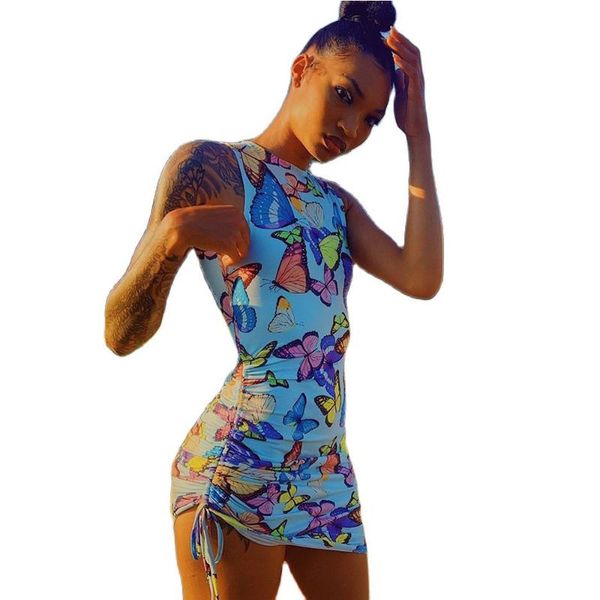 print ruched lace up party cute dresses women o-neck backless mini vestidos lady summer beach sleeveless clothing casual, Black;gray
print ruched lace up party cute dresses women o-neck backless mini vestidos lady summer beach sleeveless clothing casual, Black;gray