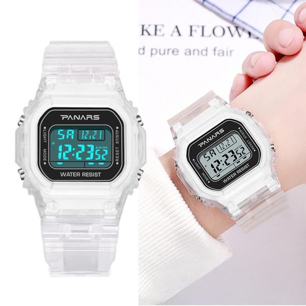 fashion women watches panars casual led light ladies watch transparent band digital female clock waterproof montre femme wristwatches, Slivery;brown
fashion women watches panars casual led light ladies watch transparent band digital female clock waterproof montre femme wristwatches, Slivery;brown