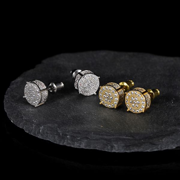 hip hop round stud earring bling 18k real gold plated prevent allergy earrings for men women gift, Golden;silver
hip hop round stud earring bling 18k real gold plated prevent allergy earrings for men women gift, Golden;silver