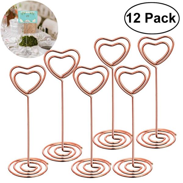 party decoration 12 pcs rose gold heart shape po holder stands table number holders place paper menu clips for weddings
party decoration 12 pcs rose gold heart shape po holder stands table number holders place paper menu clips for weddings