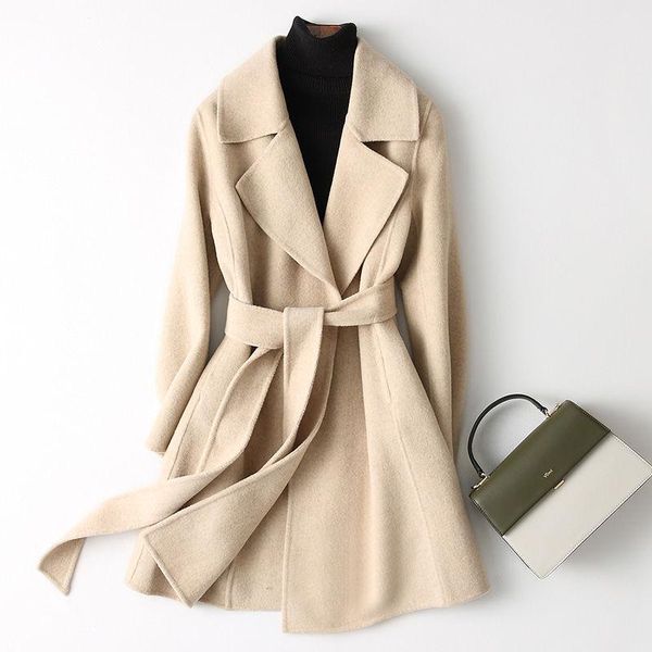 women's wool & blends autumn winter women turn down overcoat female solid color thin coat oversize ladies retro streetwear long jacket, Black
women's wool & blends autumn winter women turn down overcoat female solid color thin coat oversize ladies retro streetwear long jacket, Black