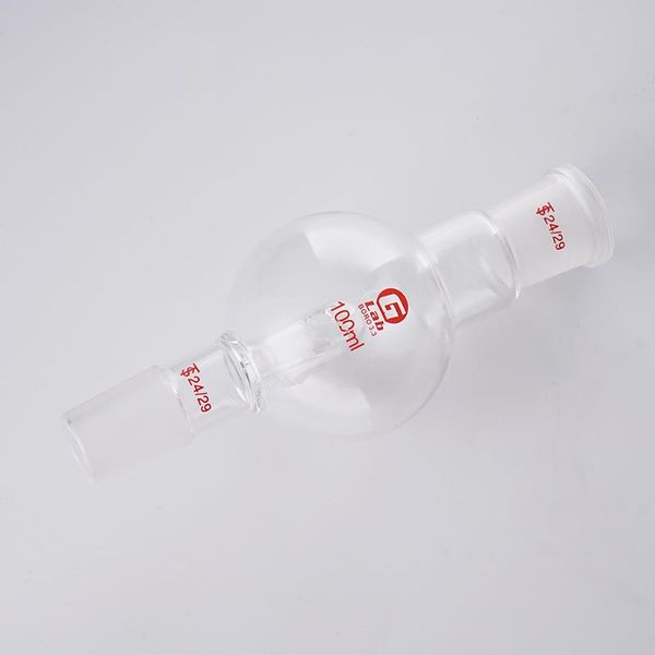 high borosilicate glass buffer ball 29*24mm ports splash-proof flask for connecting shafts and rotating of rotavap lab supplies
high borosilicate glass buffer ball 29*24mm ports splash-proof flask for connecting shafts and rotating of rotavap lab supplies