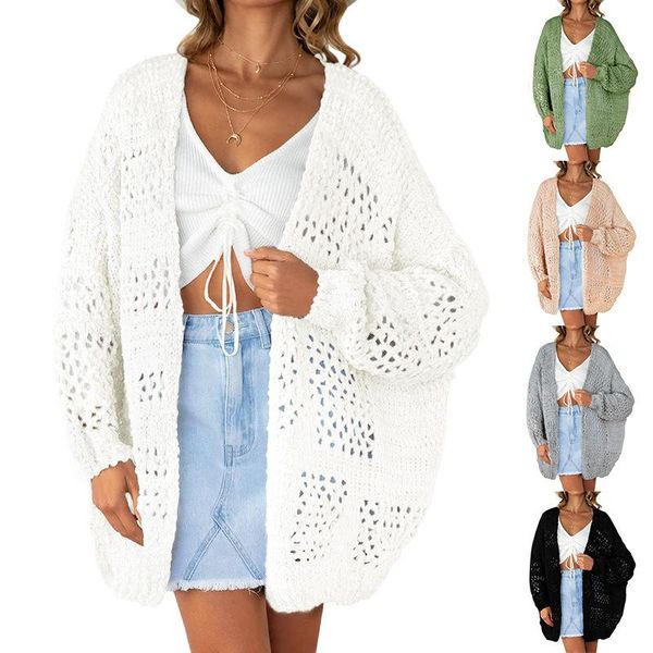 women's knits & tees openwork knitted cardigan autumn clothes women long sleeve loose solid color sweaters lugentolo, White
women's knits & tees openwork knitted cardigan autumn clothes women long sleeve loose solid color sweaters lugentolo, White