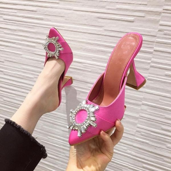 big size 41 slippers women pumps high heels zapatos de mujer crystal design summer shoes woman mules pointed toe ladies slides, Black
big size 41 slippers women pumps high heels zapatos de mujer crystal design summer shoes woman mules pointed toe ladies slides, Black