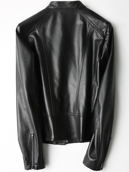 women's leather & faux 100% real sheepskin jacket women 2021 genuine short slim jackets for outerwear jaqueta de couro lx2647, Black
women's leather & faux 100% real sheepskin jacket women 2021 genuine short slim jackets for outerwear jaqueta de couro lx2647, Black