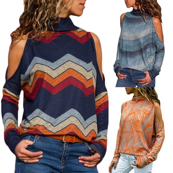 women's sweaters women clothing strapless shoulder knitted print loose turtleneck pullover fashion female, White;black
women's sweaters women clothing strapless shoulder knitted print loose turtleneck pullover fashion female, White;black