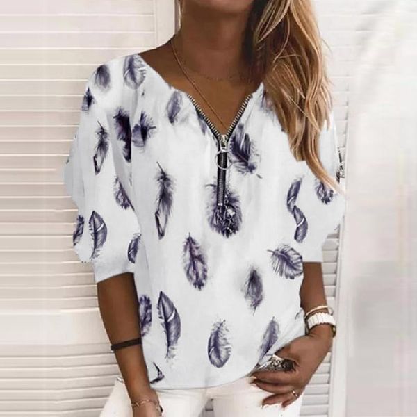 women's blouses & shirts women long sleeve zipper v neck loose blouse striped ladies gradient stripe plus size fall clothes blusas, White
women's blouses & shirts women long sleeve zipper v neck loose blouse striped ladies gradient stripe plus size fall clothes blusas, White