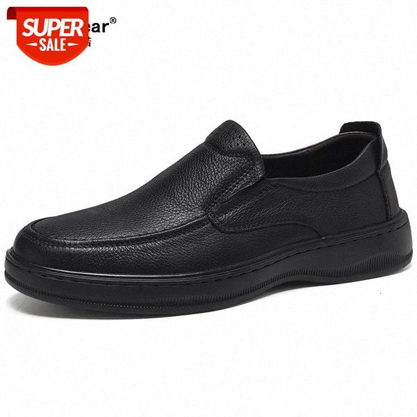 cow leather big toe shoes autumn casual men's soft sole one-step loafers business dad #m19q, Black
cow leather big toe shoes autumn casual men's soft sole one-step loafers business dad #m19q, Black