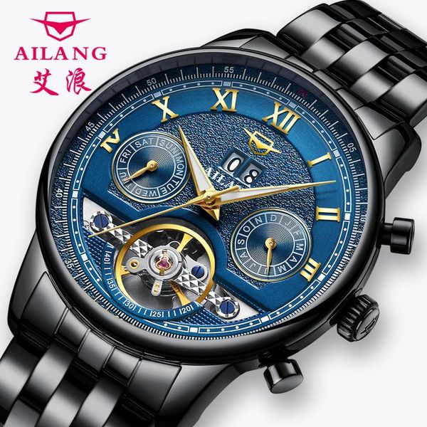 wristwatches ailang mechanical watches men's fashion automatic tourbillon watch sport waterproof full steel week calendar relojes hombr, Slivery;brown
wristwatches ailang mechanical watches men's fashion automatic tourbillon watch sport waterproof full steel week calendar relojes hombr, Slivery;brown