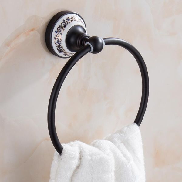 black porcelain base towel ring holders retro wall mounted round rack hanger bathroom decoration rings
black porcelain base towel ring holders retro wall mounted round rack hanger bathroom decoration rings
