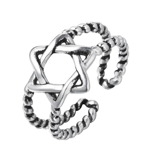 925 sterling silver hollow hexagram thai silver ring double twine adjustable open rings for girl jewelry gift s-r292
925 sterling silver hollow hexagram thai silver ring double twine adjustable open rings for girl jewelry gift s-r292