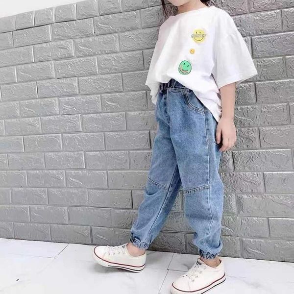 jeans solid elastic waist loose kids casual trousers boys and girls denim pants 3-15 years old spring autumn children's clothes, Blue
jeans solid elastic waist loose kids casual trousers boys and girls denim pants 3-15 years old spring autumn children's clothes, Blue